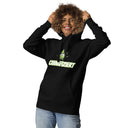 Cannafiziert Merch besticktes Biobaumwolle Hoodie Pullover schwarz hochwertig blackfriday